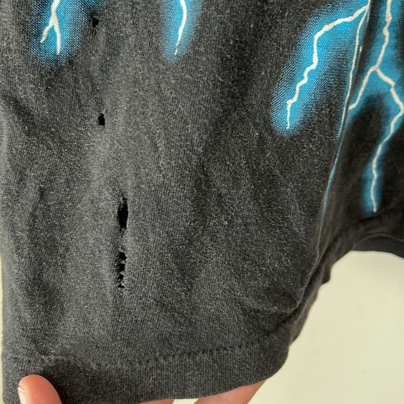 American Thunder Panther Lighting Nature AOP T Shirt Men’s Size L. Vintage 90s - Picture 4 of 8